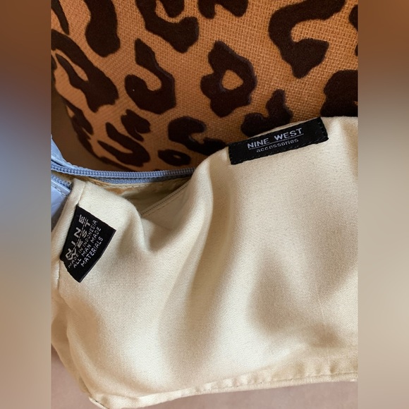 Nine West Light Blue Crocodile Print Handbag With Pockets - Picture 7 of 12